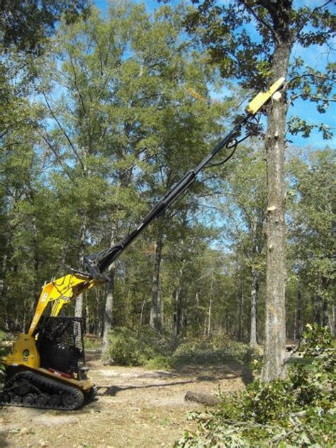 skid steer removing small trees|skid steer limb saw attachment.